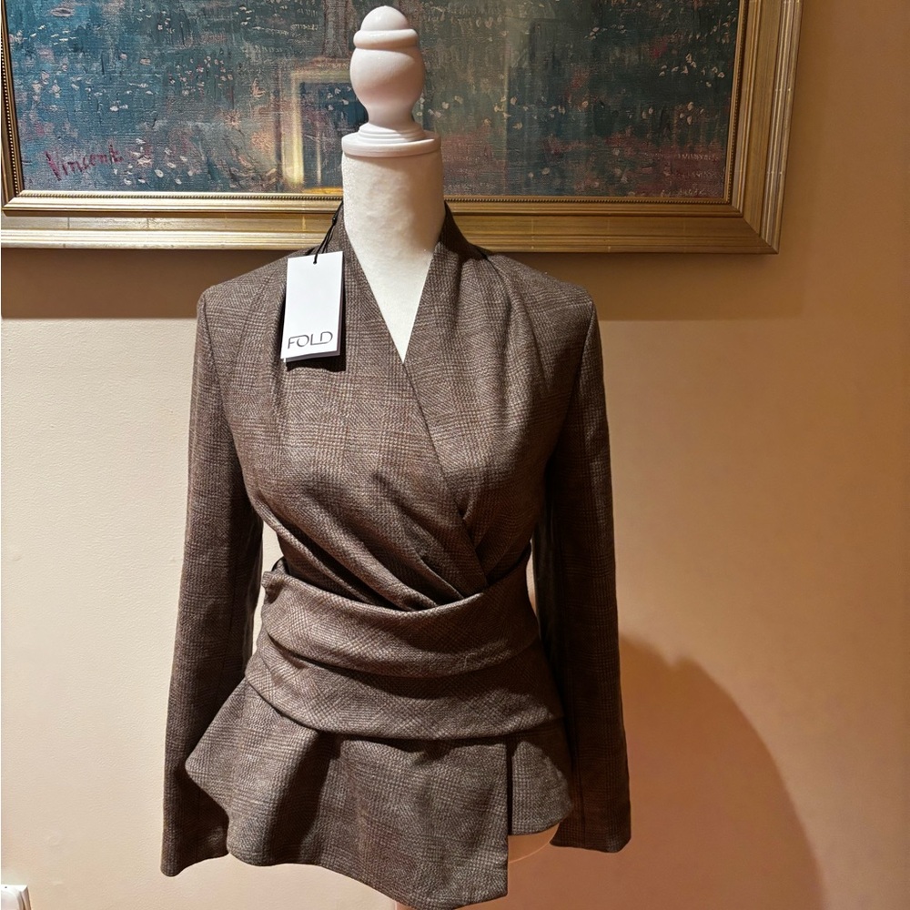 Women's The Fold Belleville Brown Wrap Blazer